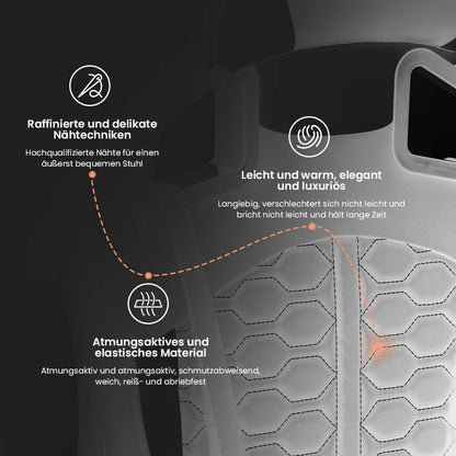 SUKIDA Ergonomischer Racing-Gaming-Stuhl, verstellbar, drehbar, mit Kopfstütze und Lordosenstütze für Büro und Gaming