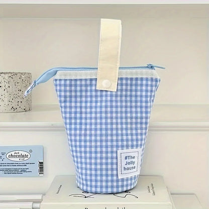 Jolly House Federmäppchen mit großem Fassungsvermögen, Schreibtisch-Organizer aus Stoff mit Reißverschluss, Stifthalter für Schule, Büro, Reisen.