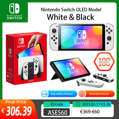 Nintendo Switch OLED Game Console Splatoon 3 Joy Con Version Multiple Color Optional Standard Set and Combo Available.