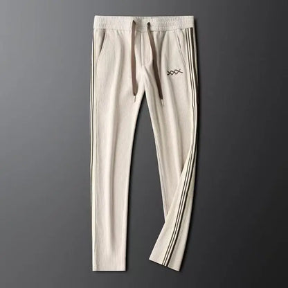 Autumn Winter warm sports Men Sets suit for men zipper stand-up collar cardigan jacket straight leg sweatpants two-piece set.