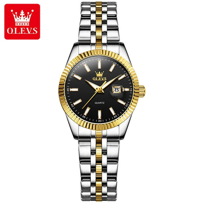 OLEVS 5593 Woman Watch Stainless Steel Waterproof Auto Date Elegant Ladies Wristwatch Luxury Original Quartz Watch for Women New.