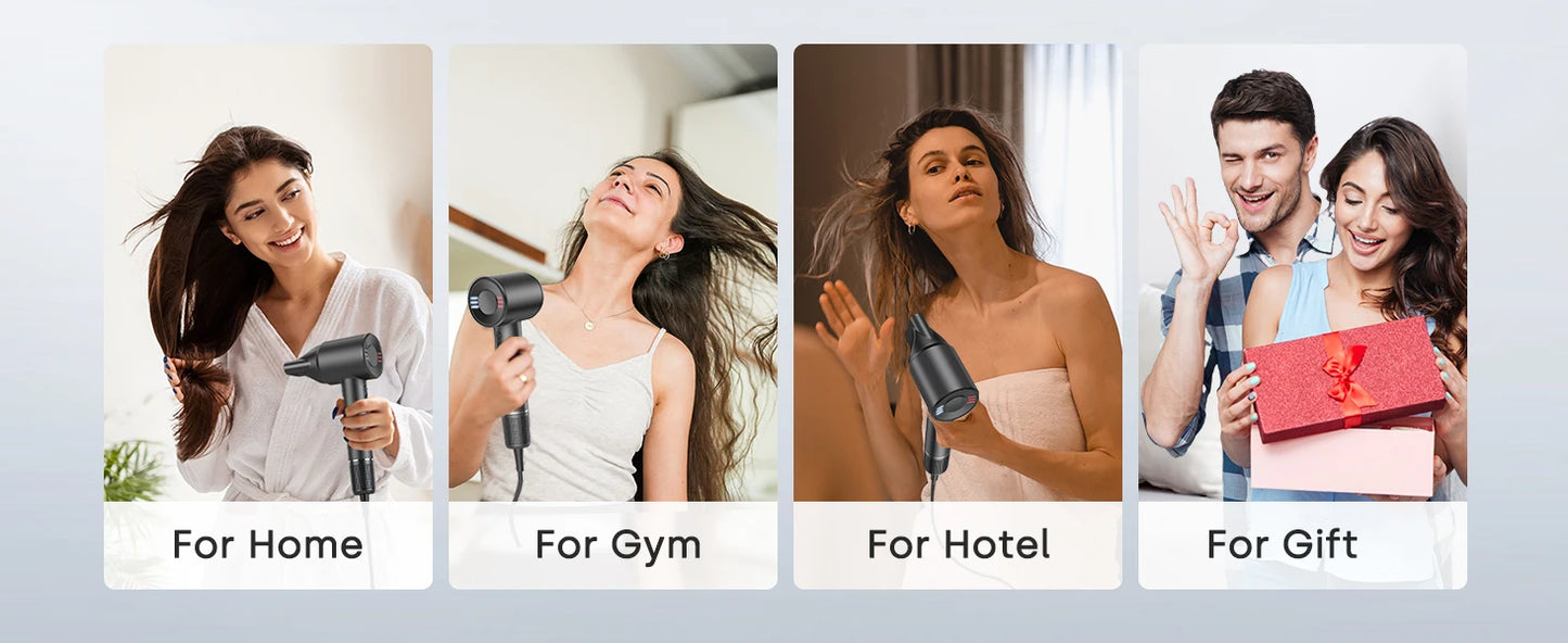 Hair Dryer High-Speed 120000 RPM 500 Million Ions Electric Low Noise, Constant Temperature And Quick Drying For Home Salons