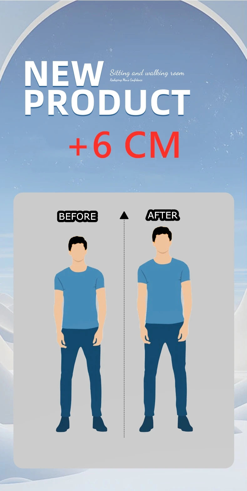 Men Big Size 37-47 Breathable Mesh Elevator Sport Shoes Soft Comfortable 6cm Hidden Heels Height Increasing Sneakes Lift Casual.