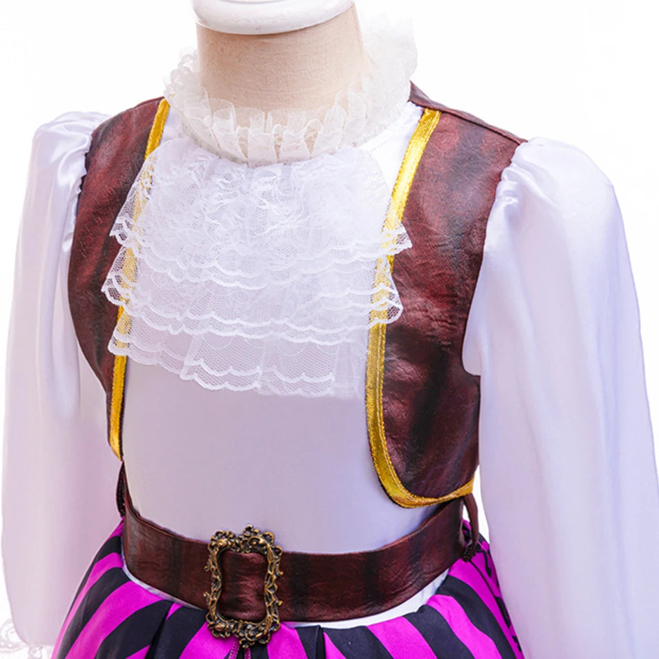 Halloween Mädchen Cosplay Piratenkapitän Kleid Kinder Karneval Event Maskerade Party Festival Kostüm Kinder Performance Bekleidung.