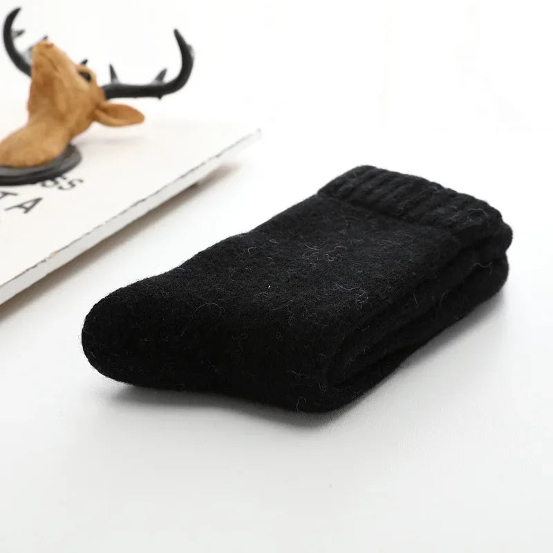 Super Warm Funny Happy Male Men Thicker Solid Socks Merino Wool Rabbit Socks Snow Winter Socks calceta hombre skarpety meskie.