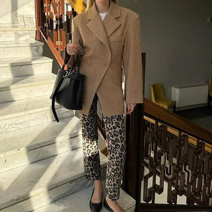 Neue Diagonal schnalle frauen Jacke Anzug Klassische Vintage Casual Jacken Herbst Mode Retro Frauen Mantel Revers Weibliche Mäntel Tops.