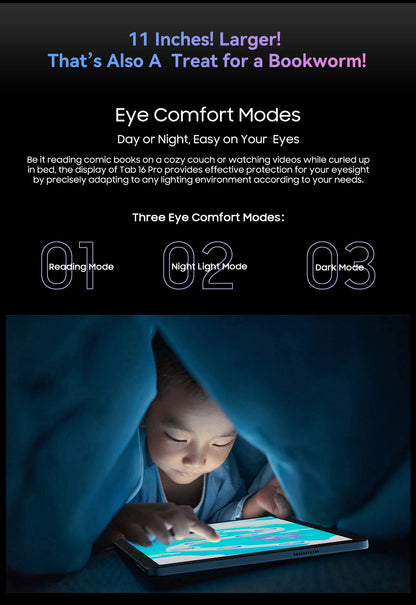 Blackview Android 14 Tab 16 Pro 11 Inch Touch Tablet 2K Screen 24GB +256GB 4G LTE+5G WiFi Gaming Tablets with Protective Shell.