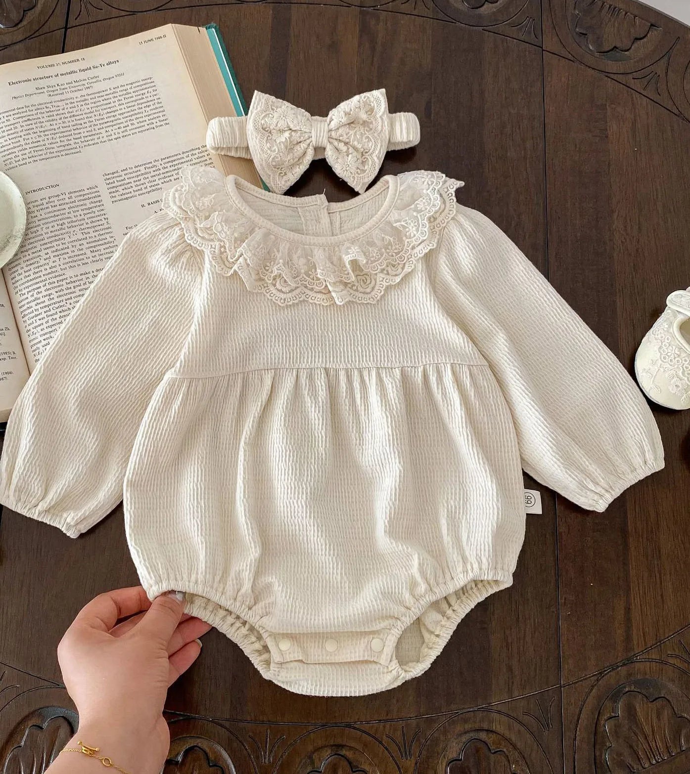 2PCS MILANCEL Frühling Baby Kleidung Spitze Kragen Säuglings Body Ein Stück Kleinkind Niedliche Prinzessin Outfit Kleidung für Neugeborene