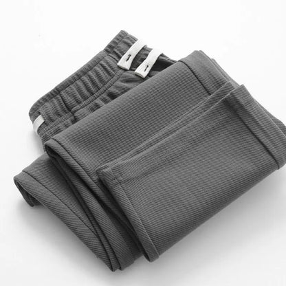 Männer Lose Gerade Hosen Diagonal Streifen Elastische Taille Alle-spiel Knöchel Länge Hosen Frühling Herbst Casual Outdoor Jogginghose