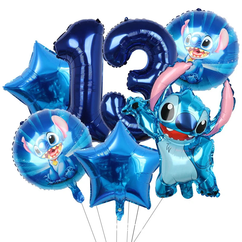 Disney Stitch Geburtstagsparty-Luftballons, Lilo & Stitch-Ballon-Sets, Babyparty für Kinder, Geburtstagsparty-Dekorationen, Zubehör, Geschenke