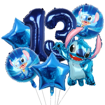 Disney Stitch Geburtstagsparty-Luftballons, Lilo & Stitch-Ballon-Sets, Babyparty für Kinder, Geburtstagsparty-Dekorationen, Zubehör, Geschenke