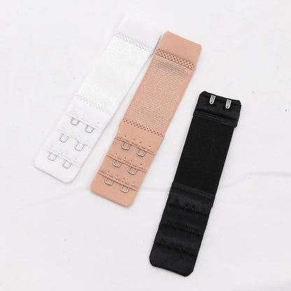 3pcs 2 Hook Bra Extension Strap Extenders for Women Adjustable Belt Buckle Nylon Elastic Bra Extension Strap Hook Clip Expander.