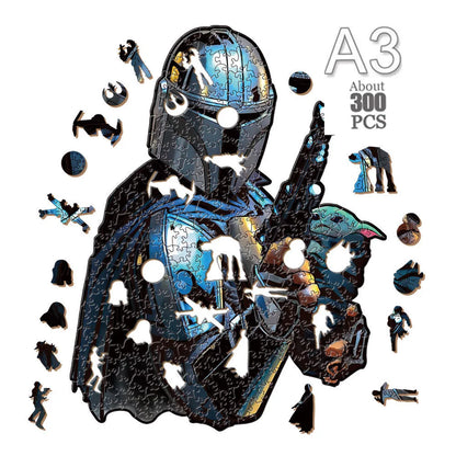 Movie Characters Wooden Puzzle Film Star Wood Jigsaws 2D Magic School Badge Character Jigsaw Toys for Kids