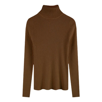 2025, Basis Pullover Herbst Winter Dicken Rollkragenpullover Beiläufige Dünne Gestrickte Pullover Koreanischen Stil Einfache Basis Schicht Warme Tops