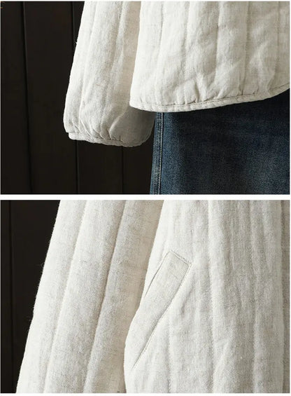 2023 Retro Kunst Winter kurze Jacke Frauen einfarbig personal isierte vielseitige lose lässige Baumwoll mantel geste ppte Tops z4260.