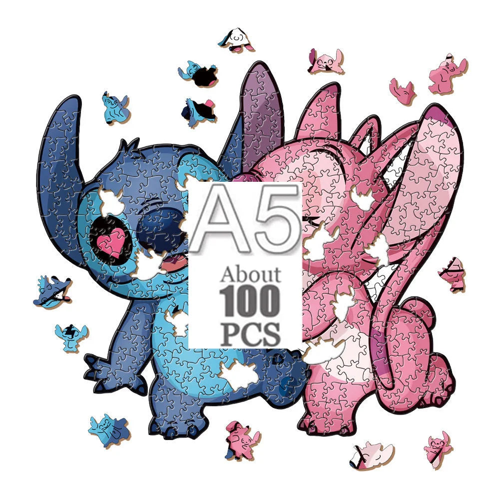 Cartoon animal wooden puzzle Film elements figure Popular classics wood jigsaws for adult kids Educational toy.