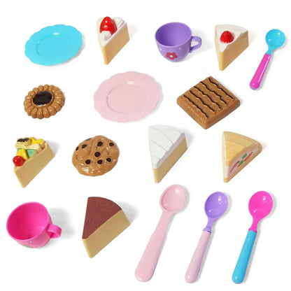 Little girl tea party set, pretend afternoon tea dessert teapot set, princess tea time playing teapot kitchen toys, Easter gifts.