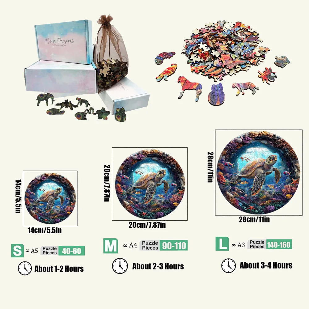 Medium Difficulty Jigsaws for Kids Adult Animal Puzzle Wood Beautiful Bird Owl Cat Wooden Puzzle Home Deco Holiday Gifts.