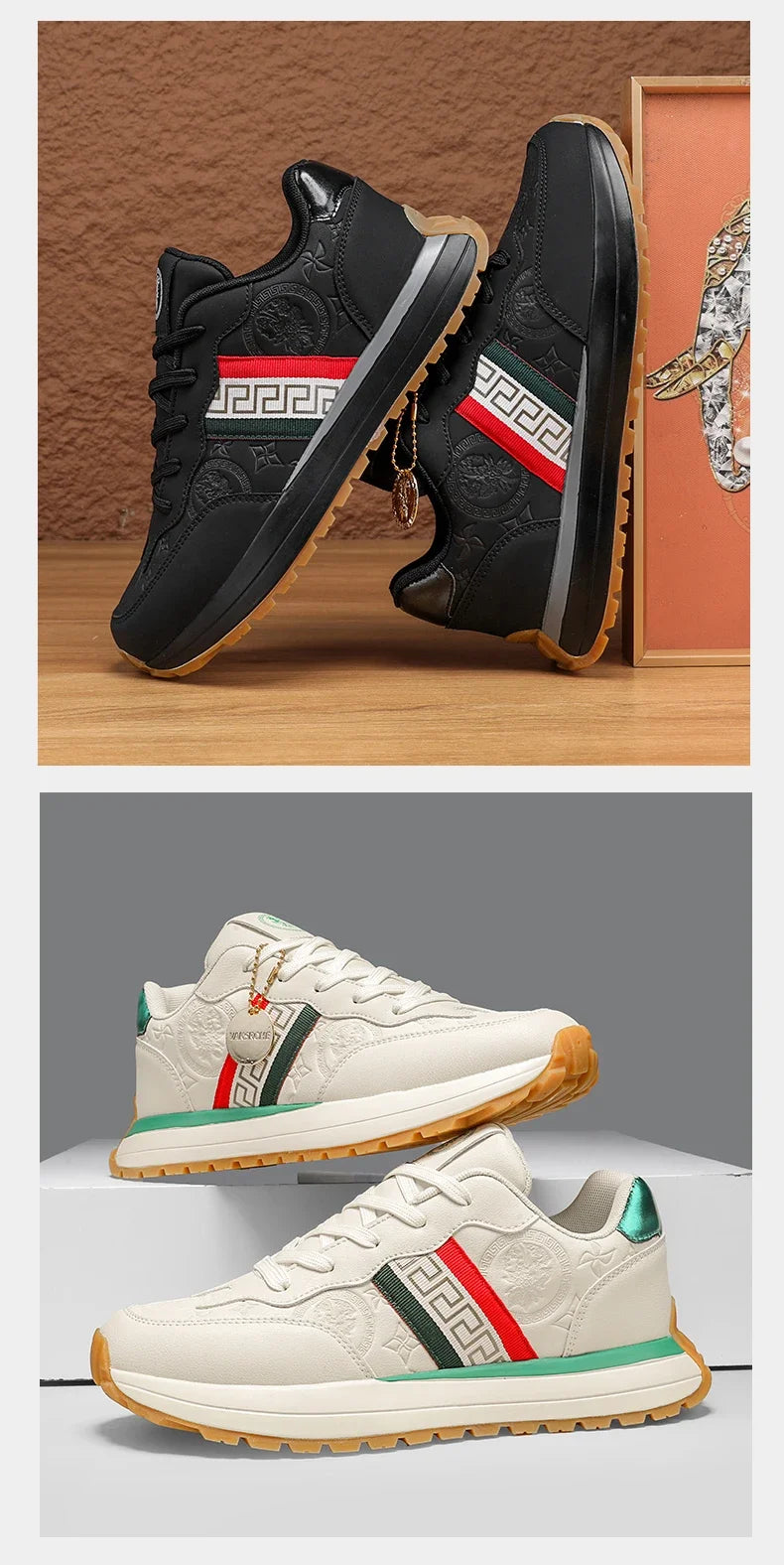 Genuine Leather Casual Shoes Men Designer Luxury Women Tennis Chunky Sneakers Muffin Sport Shoes Man Male Board Footwear