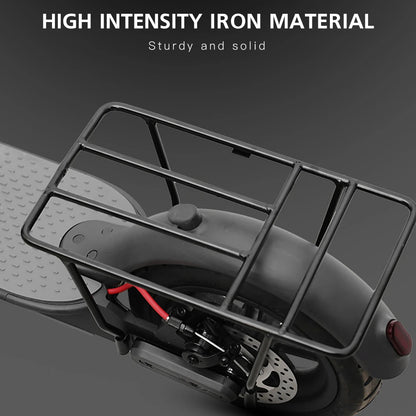 Electric Scooter Rear Rack Solid Bearing Scooter Luggage Cargo Rack Solid Steel Carrier Rack Replacement for Xiaomi M365 1S Pro.