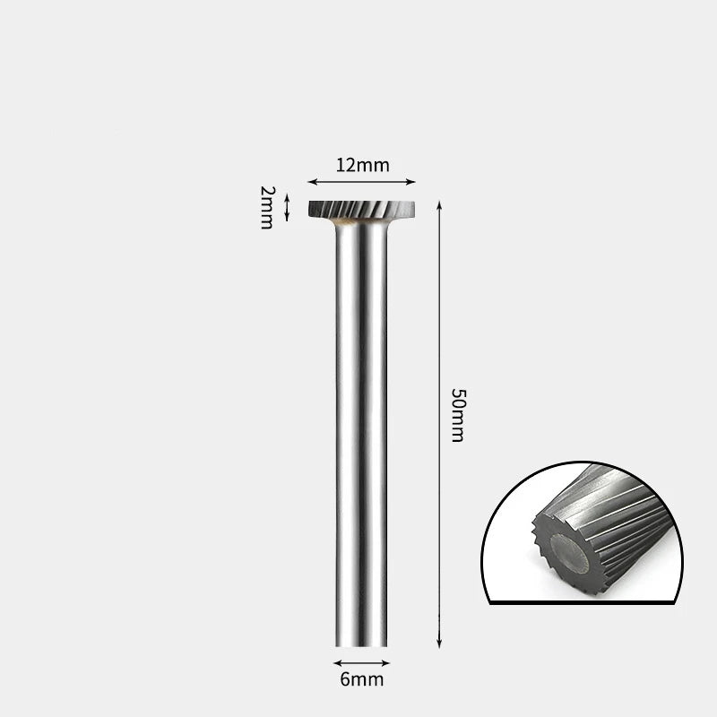 Hartmetallfräser, Wolframstahl-Schleifkopf, zylindrisch 6 mm, AE AX AX Metallfräser