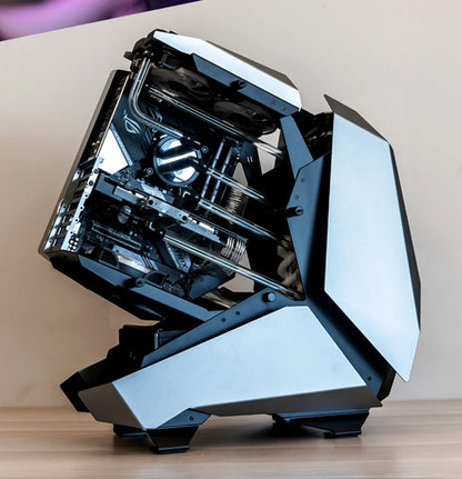 JONSBO MOD-5 Game E-sports Case All Aluminum Special-shaped Glass Chassis Support ATX Motherboard 360 Water-cooled 5V ARGB.