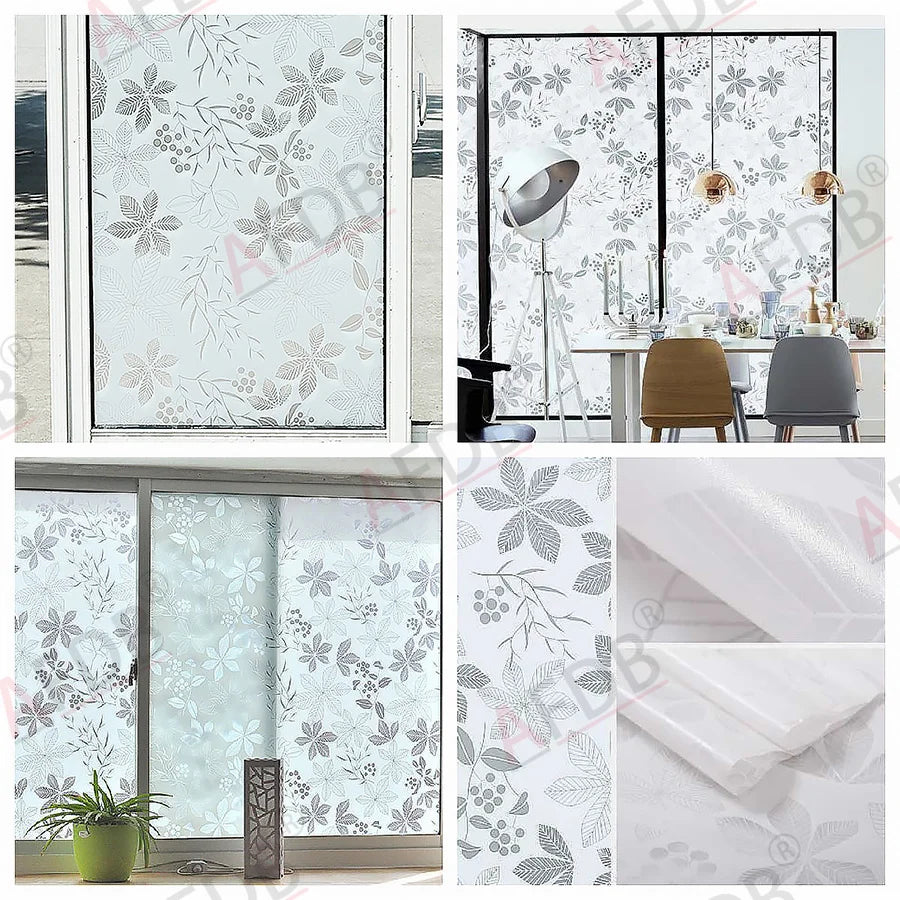 Frosted Self Adhesive Glass Window Film Privacy Protection Vinyl for Stained Glass Window Sticker Heat Insulation.