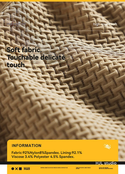 3 Teile/paket Mode Eis Seide Gestrickte Plaid Boxer Atmungsaktive Komfort Mesh Gabelung Unterhose Super Weiche Hohe Elastische männer Höschen