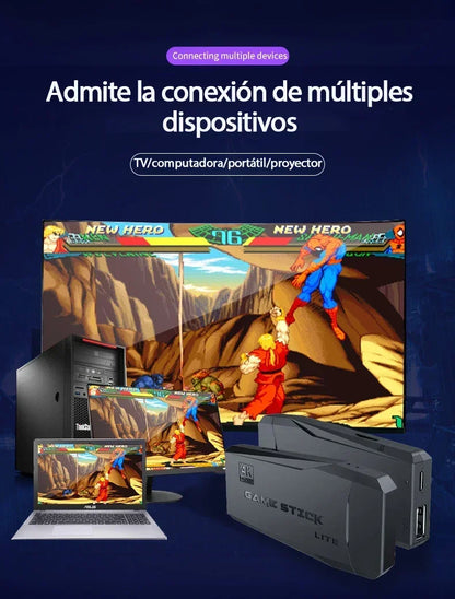 Retro Video Game Console Stick M8 Wireless Controller 4K 20000 Emulators 9 Built-in Games PS1 Compatible Gift for Kids.