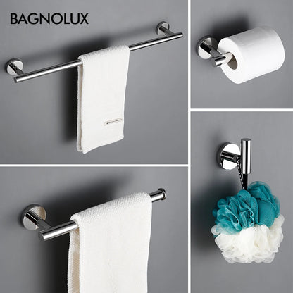 BagnoLux Edelstahl Chrom Schöne Wand Haken Wc Papier Halter Handtuch Ring Bar Selbst-Adhesive Bad Zubehör