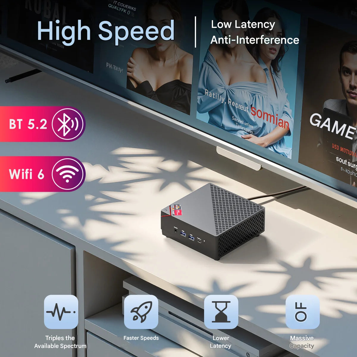 ACEMAGIC AM06Pro MINI PC AMD Ryzen 7 5825U 16/32GB RAM 512GB SSD Windows 11 Pro MINI Computer Wifi6 BT5.2 4K Triple Display.