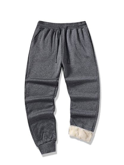 Men's Jogging Sports Pants Autumn Winter Thick Fleece Sweatpants Drawstring Outdoor Casual  Trousers Warm Daily Fitness Clothing.