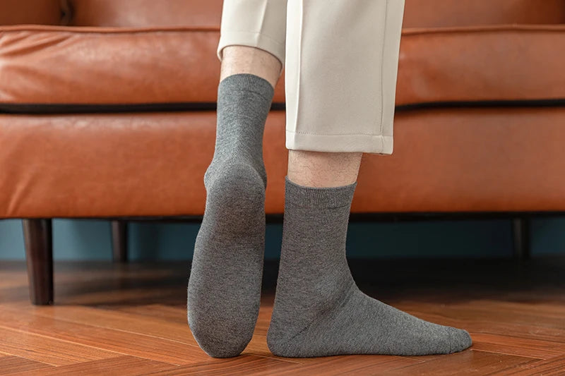 10 Pairs New Men's Cotton Socks New styles Black Business Men Socks Soft Breathable Autumn Spring for Male White.