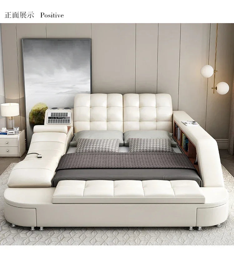 Master Under Storage Doppelbett Ästhetisches Master Nordic Multifunktionales Schlafzimmer Bettgestell Modernes Design Cama Casal Möbel