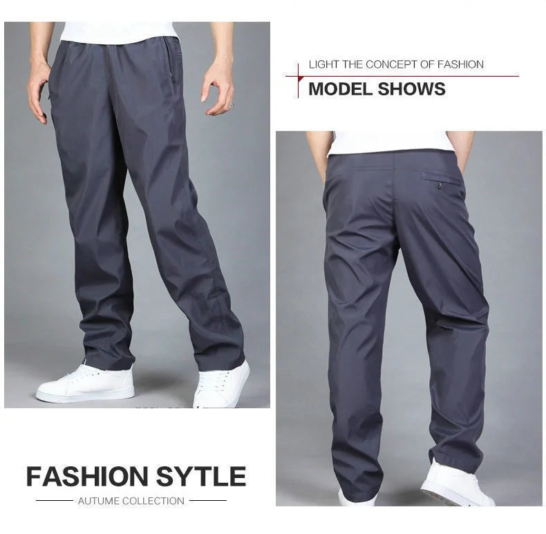 Men's Pants Sweatpant Quick Dry Breathable Pants Spring Sports Trouser Elastic Waist Straight Wide Joggers Running Tracksuit Men.