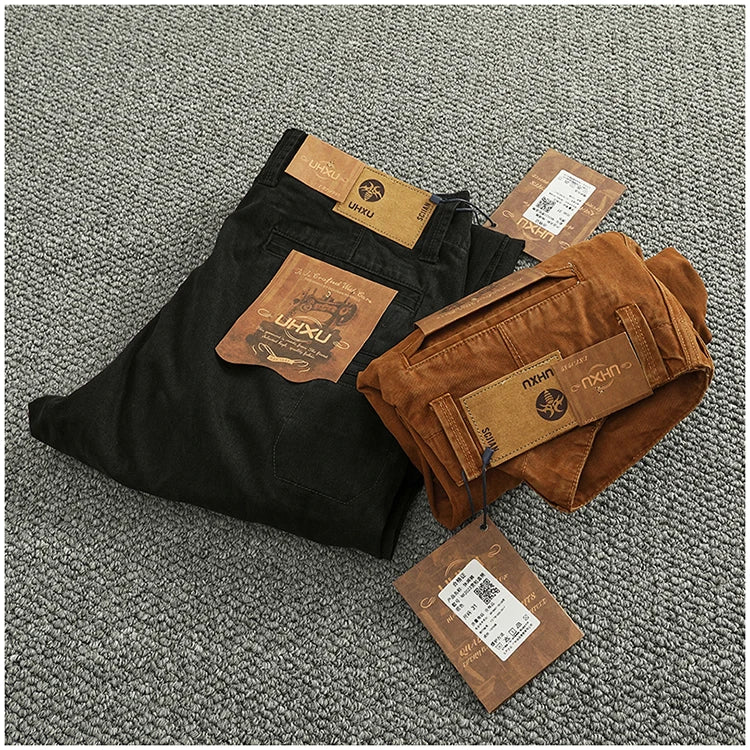 Spring And Autumn New American Retro 100% Cotton Multi-pocketed Washed Old Straight Casual Pants Loose Fashion Cargo Trousers.