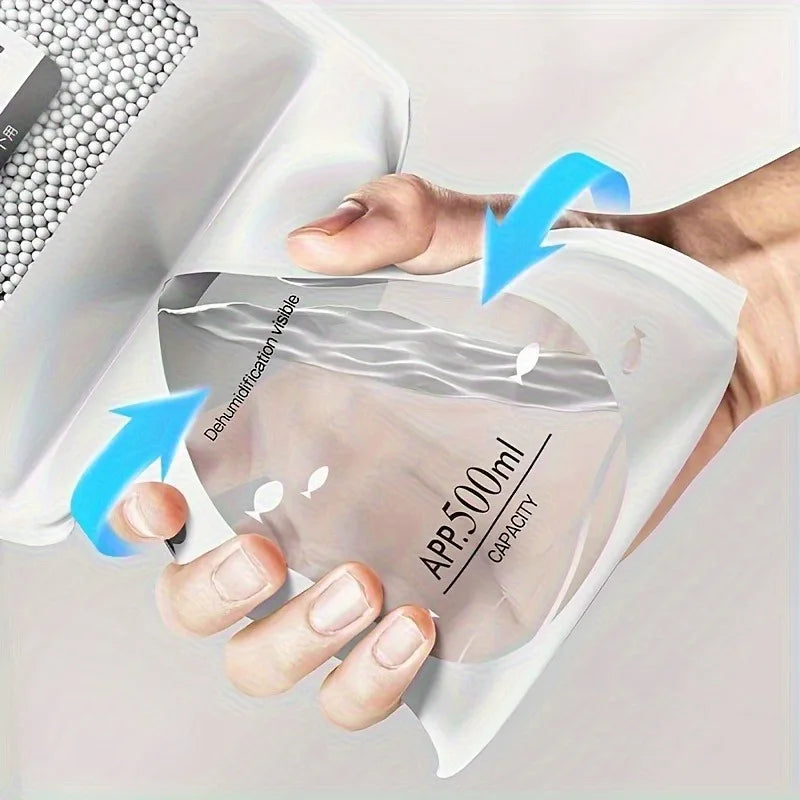 5/10Pcs Moisture Absorber Hanging Bag Wardrobe Antihumidity Bags Anti Damp Mildew Drying Bag Closet Dehumidifier Humidity Packs.