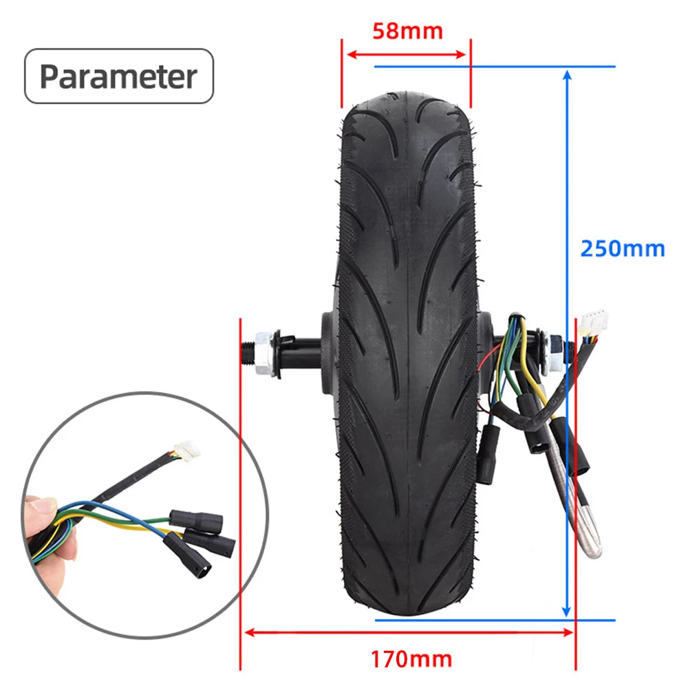 60/70-6.5 Motor Electric Scooter 36V 500W Engine Wheel For Ninebot Max G30 Electric Scooter Rear Driving Wheel Tire Motor Repair.