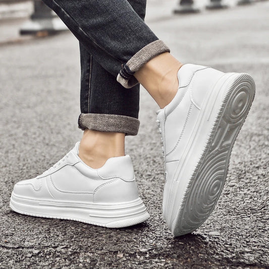 Man Lift Sneakers Men Booster Shoes Elevator  Height Increase Insole 6cm Leisure Fashion Sports  Plus Size 36-43.