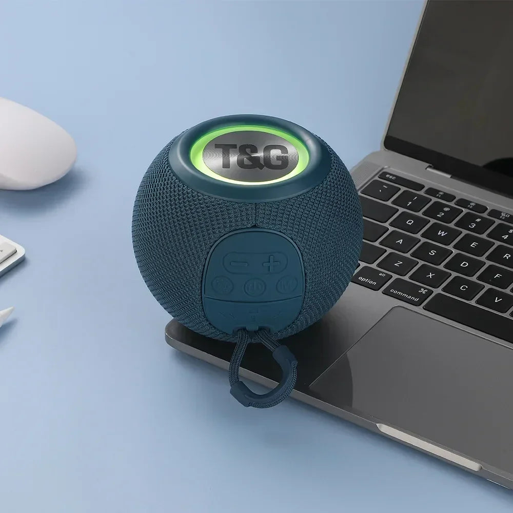 T&G TG337 Bluetooth Speaker Portable TWS Wireless Mini Bass Boombox LED Loudspeaker IPX7 Outdoor Music Player Support BT AUX FM.