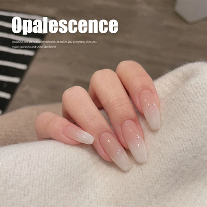 Pudding Milky White Gel Nail Polish, Pure Color UV Gel Polish, For Professionals Starter Nail Art DIY 15ml.