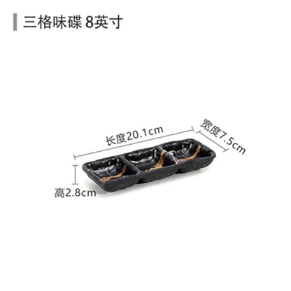 Marble Texture Imitation Melamine Plate BBQ Tableware Cake Fruits plates Snack Tray Outdoor Party Dishes Steak