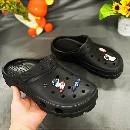 3-12y Kids Mules & Clogs Summer Boys Girls Sandals Cartoon 6 Colors Non-slip Comfortable Beach Slippers Children Garden Shoes 24