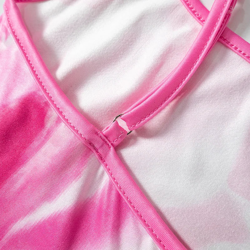 Gedruckt Spaghetti Hot Backless Maxi Kleid Frauen Mode Schlank Elegante Kontrast Patchwork Halter Kleider Herbst Lange DressZ