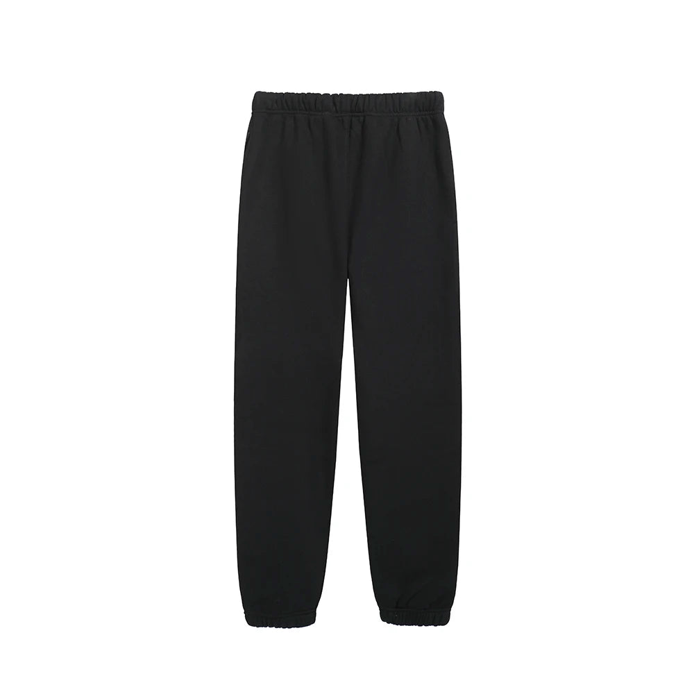 Fashion Streetwear Double Line Letter Print Sweatpant Top Quality Thick Fleece Drawstring Casual Pant Men Women Loose Sweatpants.