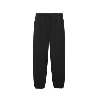 Fashion Streetwear Double Line Letter Print Sweatpant Top Quality Thick Fleece Drawstring Casual Pant Men Women Loose Sweatpants.