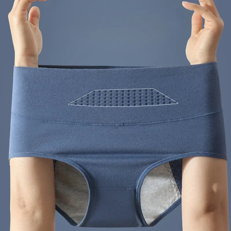 Menstrual Women's Panties High Waist Widen Period Pants Leak Proof Physiological Underwear Cotton Female Briefs Plus Sizes L-4XL.