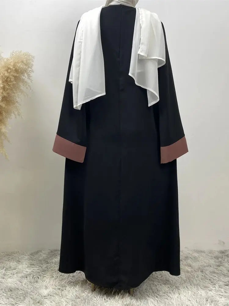 Ramadan Eid Muslimischen Abaya Dubai Luxus Spleißen Gefälschte Zwei Stücke Abayas Für Frauen Kaftan Modest Kleid Islam Kaftan Marocain Femme.