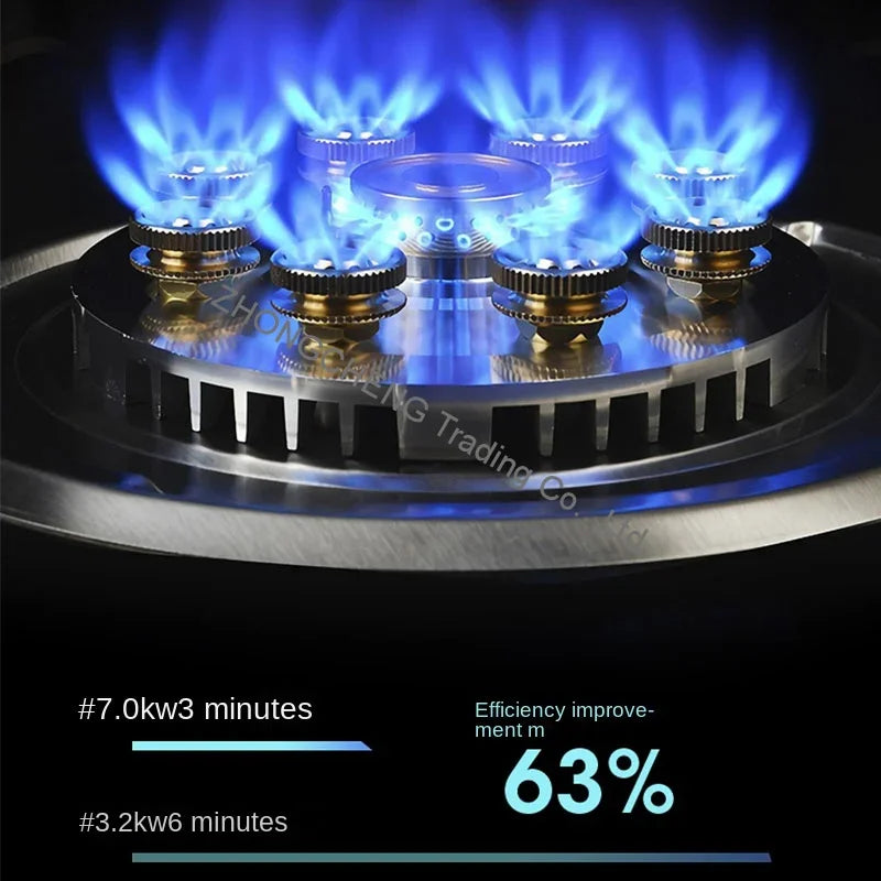 7kw Gas Cooktop Single Stove Household Liquefaction Gas Stove Single Coal Desktop Embedded Single Gas Stove 4.5 KW/5.2kw/.