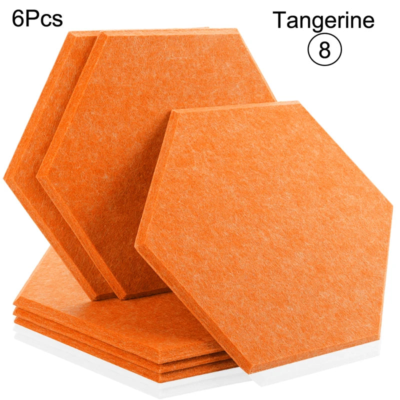 Sound Absorbing Wall Panels Hexagon 6 Pcs Bedroom Acoustic Insulation Sound-absorbing Panels Decor Acoustic Absorption Panel